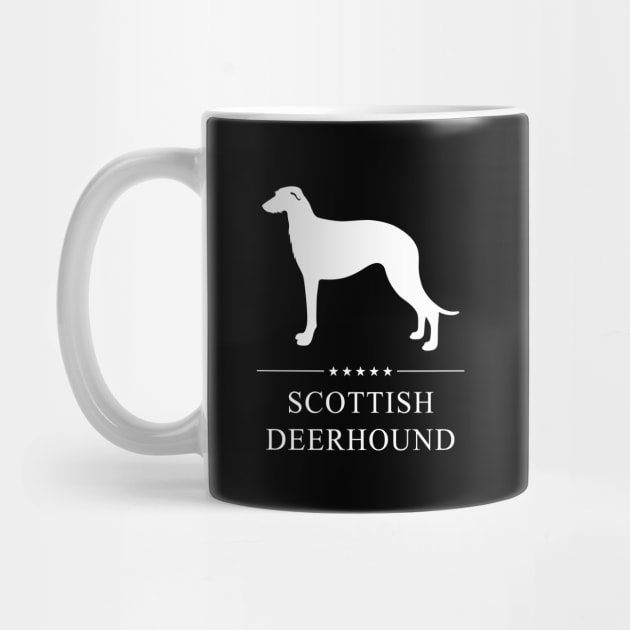 Scottish Deerhound Dog White Silhouette by millersye